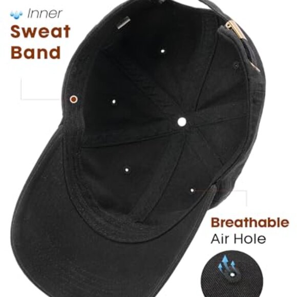 Vintage Washed Cotton Baseball Cap Unisex Adjustable Dad Hat Retro Style - Picture 8 of 8